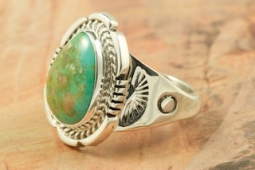 Genuine Royston Turquoise Sterling Silver Ring