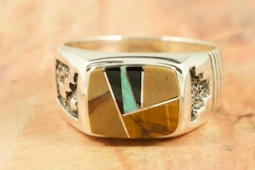 Calvin Begay Genuine Picture Jasper Sterling Silver Ring