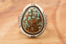 Genuine Number 8 Mine Turquoise Native American Ring