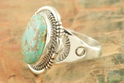 Genuine Candelaria Turquoise Sterling Silver Ring