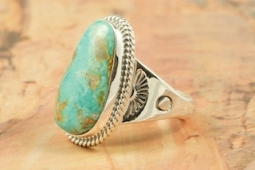 Genuine Pilot Mountain Turquoise Sterling Silver Ring