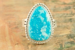 Genuine Kingman Turquoise Sterling Silver Ring