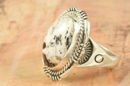White Buffalo Turquoise Ring