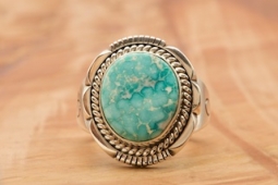 Genuine White Water Turquoise Sterling Silver Navajo Ring