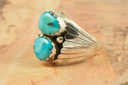 Genuine Sleeping Beauty Turquoise Sterling Silver Ring