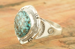 Genuine Candelaria Turquoise Sterling Silver Ring