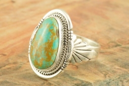 Genuine Manassa Turquoise Sterling Silver Ring