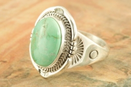 Genuine Turquoise Mountain Mine Sterling Silver Ring