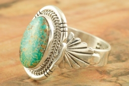 Genuine Turquoise Mountain Sterling Silver Ring