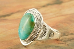 Genuine Manassa Turquoise Sterling Silver Ring