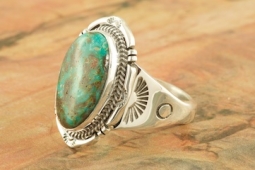 Manassa Turquoise Sterling Silver Native American Ring