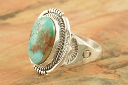 Genuine Royston Turquoise Sterling Silver Ring