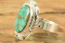 Genuine Easter Blue Turquoise Sterling Silver Ring