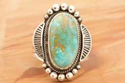 Genuine Royston Turquoise Sterling Silver Ring