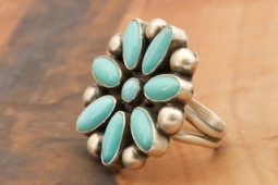 Genuine Campitos Turquoise Sterling Silver Ring