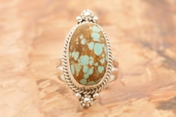 Genuine Number 8 Mine Turquoise Sterling Silver Ring