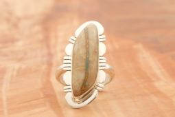 Genuine Boulder Turquoise Native American Ring