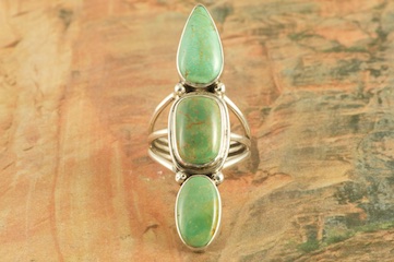 Native American Jewelry Genuine Emerald Valley Turquoise Sterling ...