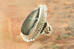 Genuine White Lightening Sterling Silver Ring