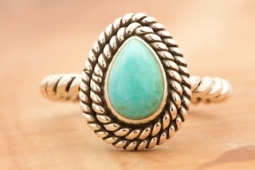 Genuine Sleeping Beauty Turquoise Sterling Silver Ring