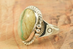 Genuine Boulder Turquoise Sterling Silver Ring