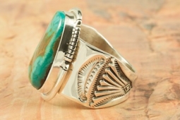 Genuine Crow Springs Turquoise Sterling Silver Ring