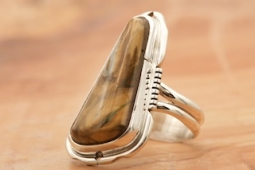 Mammoth Tooth Sterling Silver Ring