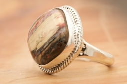 Mammoth Tooth Sterling Silver Ring