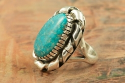 Genuine Candelaria Turquoise Sterling Silver Ring