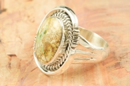 Genuine Boulder Turquoise Sterling Silver Ring