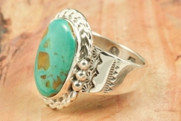 Genuine Royston Turquoise Sterling Silver Ring