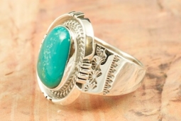 Genuine Pilot Mountain Turquoise Sterling Silver Ring