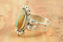 Genuine Boulder Turquoise Sterling Silver Ring