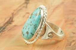 Genuine Kingman Turquoise Sterling Silver Ring