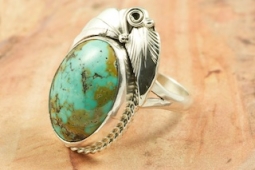 Genuine Blue Ridge Turquoise Sterling Silver Ring