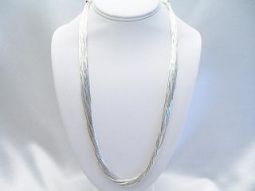 30 Strand Liquid Silver Necklace - 24 inches long.