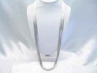 30 Strand Liquid Silver Necklace - 30 inches long.